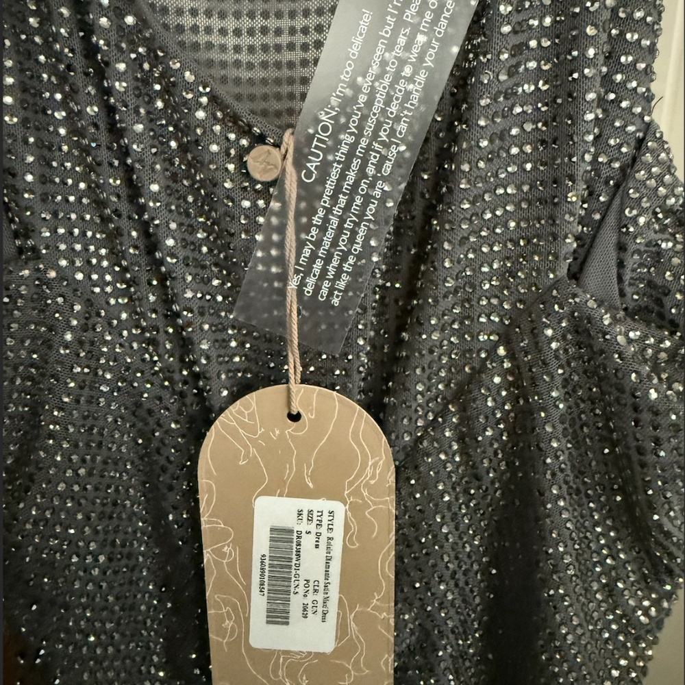 Meshki Glittering Gray Maxi Dress - Picture 5 of 7